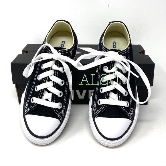 Converse 🔥SALE!🔥 Chuck Taylor ALL STAR OX Low Black Kid’s Sneakers Size 3J235 - Picture 4 of 9